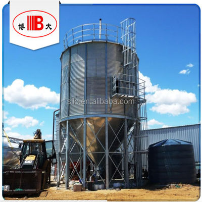 calidad  Bulk Grain Storage Silo Bin Corn / Wheat Galvanized Steel Silo, Grain Storage Steel Hot Galvanized Steel Plate Used, Used CN; ZIBO, SHANDONG fábrica